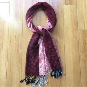 Red Pattern Pashmina Scarf Wrap